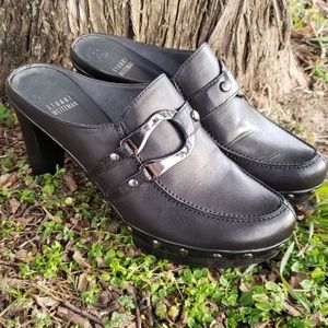 Stuart Weitzman Studded Mule Heels Clogs Sz 9